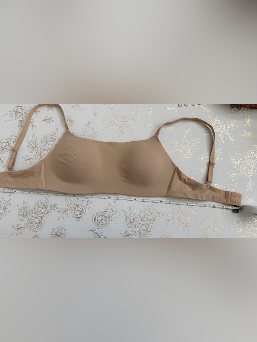 Auden Luxury Collection Luxe Stretch Lightly Lined Scoop Bralette Beige Large - Picture 4 of 11